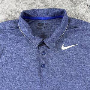 Nike Golf Men’s Standard Fit Heather Blue Performance Polo Dri-fit Casual